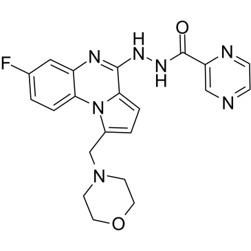 N'-(7-Fluoro-1-(morpholinomethyl)pyrrolo[1,2-a]quinoxalin-4-yl)pyrazine-2-carbohydrazideͼƬ