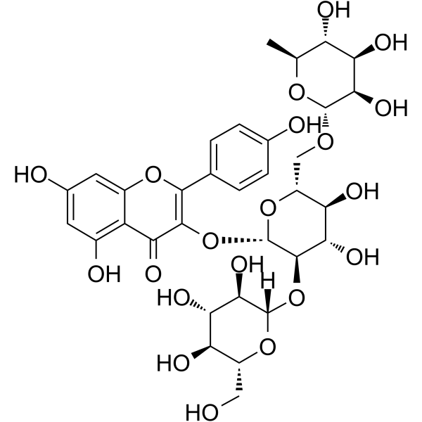 Kaempferol-3-O-(2&rsquo&rsquo-O--D-glucopyl)--D-rutinosideͼƬ