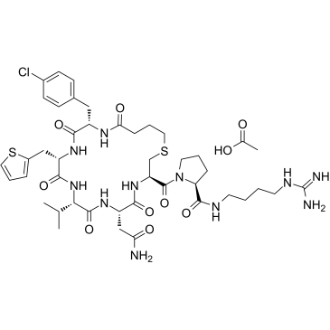 c(Bua-Cpa-Thi-Val-Asn-Cys)-Pro-d-Arg-NEt2 acetateͼƬ