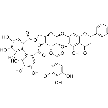 Pinocembrin 7-O-[3''-O-galloyl-4'',6''-hexahydroxydiphenoyl]--D-glucosideͼƬ