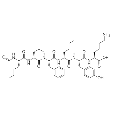 N-Formyl-Nle-Leu-Phe-Nle-Tyr-Lys(For-Nle-Leu-Phe-Nle-Tyr-Lys-OH)ͼƬ