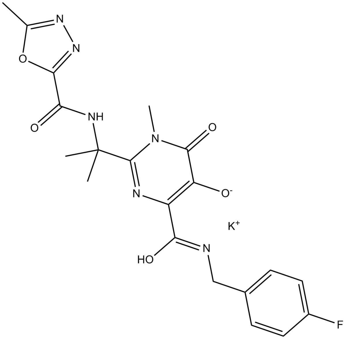 Raltegravir potassium salt图片