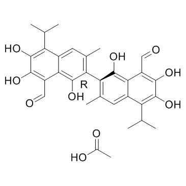 (R)-(-)-Gossypol acetic acid(AT-101(acetic acid))ͼƬ