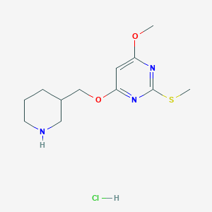 4-Methoxy-2-methylsulfanyl-6-(piperidin-3-ylmethoxy)-pyrimidine hydrochlorideͼƬ