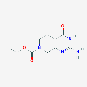 Ethyl 2-amino-4-hydroxy-5,8-dihydropyrido[3,4-d]-pyrimidine-7(6H)-carboxylateͼƬ