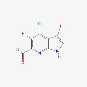 4-Chloro-5-fluoro-3-iodo-1H-pyrrolo[2,3-b]pyridine-6-carbaldehydeͼƬ