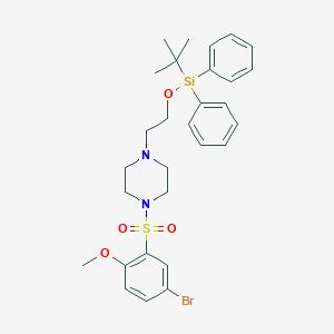 1-((5-Bromo-2-methoxyphenyl)sulfonyl)-4-(2-((tert-butyldiphenylsilyl)oxy)ethyl)piperazineͼƬ