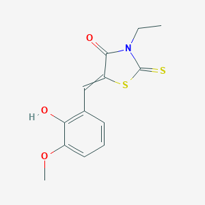 3-Ethyl-5-(2-hydroxy-3-methoxybenzylidene)-2-thioxothiazolidin-4-oneͼƬ