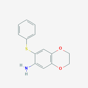 7-(Phenylsulfanyl)-2,3-dihydro-1,4-benzodioxin-6-amineͼƬ