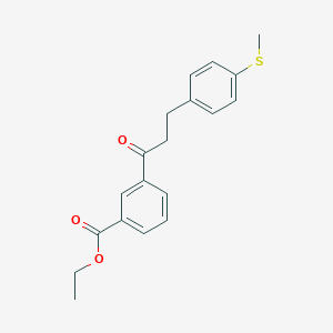 3'-carboethoxy-3-(4-thiomethylphenyl)propiophenoneͼƬ