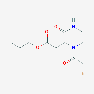 Isobutyl 2-[1-(2-bromoacetyl)-3-oxo-2-piperazinyl]acetateͼƬ