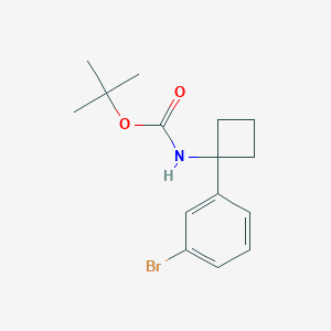 tert-Butyl N-[1-(3-bromophenyl)cyclobutyl]carbamateͼƬ