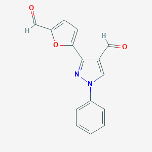 3-(5-Formylfuran-2-yl)-1-phenyl-1H-pyrazole-4-carbaldehydeͼƬ