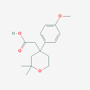 [4-(4-Methoxy-phenyl)-2,2-dimethyl-tetrahydro-pyran-4-yl]-acetic acidͼƬ
