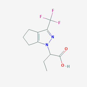 2-[3-(trifluoromethyl)-5,6-dihydrocyclopenta[c]pyrazol-1(4H)-yl]butanoic acidͼƬ