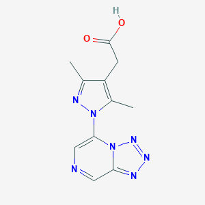 2-(3,5-dimethyl-1-{[1,2,3,4]tetrazolo[1,5-a]pyrazin-5-yl}-1H-pyrazol-4-yl)acetic acidͼƬ