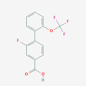 3-fluoro-4-[2-(trifluoromethoxy)phenyl]benzoic acidͼƬ