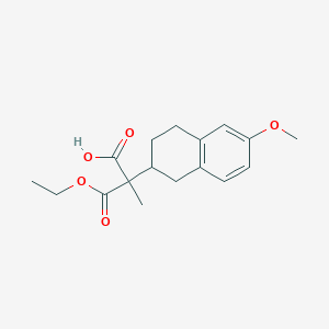 3-Ethoxy-2-(6-methoxy-1,2,3,4-tetrahydronaphthalen-2-yl)-2-methyl-3-oxopropanoic acidͼƬ