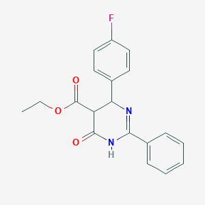 Ethyl 4-(4-fluorophenyl)-6-hydroxy-2-phenyl-4,5-dihydro-5-pyrimidinecarboxylateͼƬ