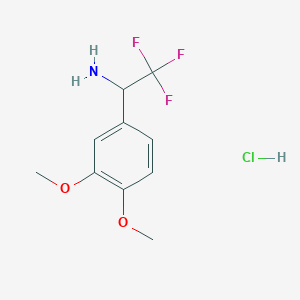 1-(3,4-Dimethoxyphenyl)-2,2,2-trifluoroethan-1-amine HydrochlorideͼƬ