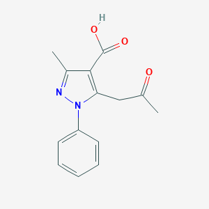 3-Methyl-5-(2-oxo-propyl)-1-phenyl-1H-pyrazole-4-carboxylic acidͼƬ