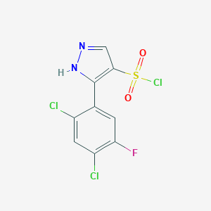 3-(2,4-Dichloro-5-fluorophenyl)-1H-pyrazole-4-sulfonyl ChlorideͼƬ