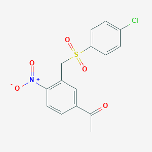 1-(3-{[(4-chlorophenyl)sulfonyl]methyl}-4-nitrophenyl)-1-ethanoneͼƬ