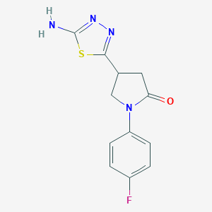 4-(5-amino-1,3,4-thiadiazol-2-yl)-1-(4-fluorophenyl)pyrrolidin-2-oneͼƬ