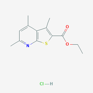 ethyl 3,4,6-trimethylthieno[2,3-b]pyridine-2-carboxylate hydrochloride图片