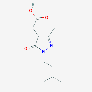 2-[3-methyl-1-(3-methylbutyl)-5-oxo-4,5-dihydro-1H-pyrazol-4-yl]acetic acidͼƬ