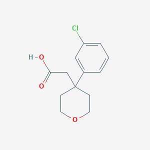 2-[4-(3-Chlorophenyl)-tetrahydro-2H-pyran-4-yl]acetic acidͼƬ