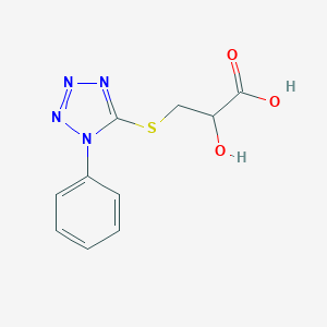 2-Hydroxy-3-[(1-phenyl-1H-tetrazol-5-yl)thio]-propanoic acidͼƬ