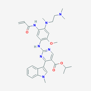 propan-2-yl 2-[4-{[2-(dimethylamino)ethyl](methyl)amino}-2-methoxy-5-(prop-2-enamido)anilino]-4-(1-methyl-1H-indol-3-yl)pyrimidine-5-carboxylateͼƬ