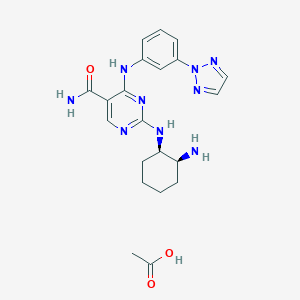 4-(3-(2h-1,2,3-triazo-2-yl)phenylamino)-2-((1r,2s)-2-aminocyclohexylamino)pyrimidine-5-carboxamide acetateͼƬ