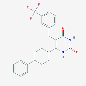 6-(trans-4-phenylcyclohexyl)-5-{[3-
(trifluoromethyl)phenyl]methyl}pyrimidine-2,4(1H,3H)-dioneͼƬ