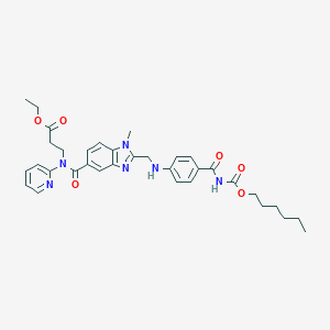 N-[[2-[[[4-[[[(Hexyloxy)carbonyl]amino]carbonyl]phenyl]amino]methyl]-1-methyl-1H-benzimidazol-5-yl]carbonyl]-N-2-pyridinyl-β-alanine Ethyl Ester图片