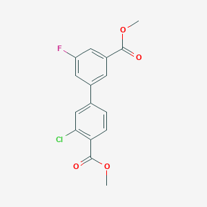 Dimethyl 3-chloro-3'-fluorobiphenyl-4,5'-dicarboxylateͼƬ