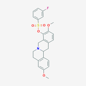 3-Fluorobenzenesulfonic Acid 5,8,13,13a-Tetrahydro-3,10-dimethoxy-6H-dibenzo[a,g]quinolizin-9-yl EsterͼƬ