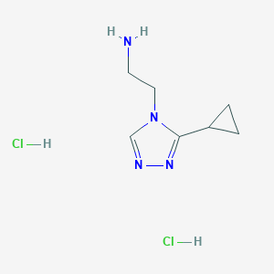 2-(3-cyclopropyl-4H-1,2,4-triazol-4-yl)ethan-1-amine dihydrochlorideͼƬ