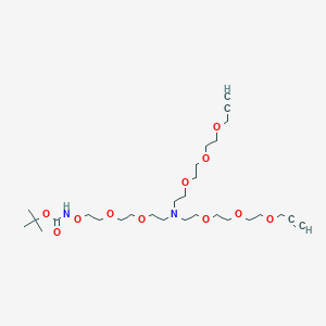 tert-butyl((9-(2-(2-(2-(prop-2-yn-1-yloxy)ethoxy)ethoxy)ethyl)-3,6,12,15,18-pentaoxa-9-azahenicos-20-yn-1-yl)oxy)carbamateͼƬ