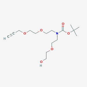 tert-butyl(2-(2-hydroxyethoxy)ethyl)(2-(2-(prop-2-yn-1-yloxy)ethoxy)ethyl)carbamateͼƬ