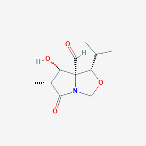 (3R,4S,5R,6S)-1-Aza-4-hydroxy-5-formyl-6-isopropyl-3-methyl-7-oxabicycl[3,3,0]octan-2-one图片