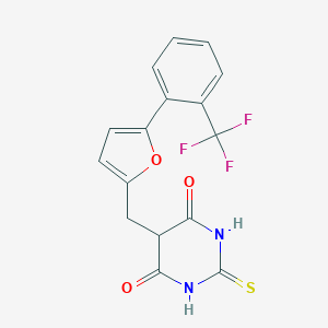 Dihydro-2-thioxo-5-((5-(2-(trifluoromethyl)phenyl)-2-furanyl)methyl)-4,6(1H,5H)-pyrimidinedioneͼƬ