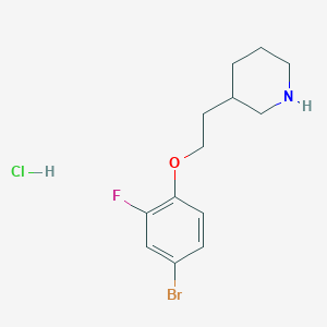 3-[2-(4-Bromo-2-fluorophenoxy)ethyl]piperidinehydrochlorideͼƬ