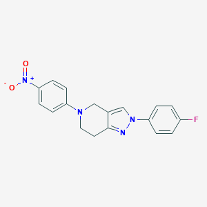 2-(4-Fluorophenyl)-5-(4-nitrophenyl)-4,5,6,7-tetrahydro-2H-pyrazolo[4,3-c]pyridineͼƬ