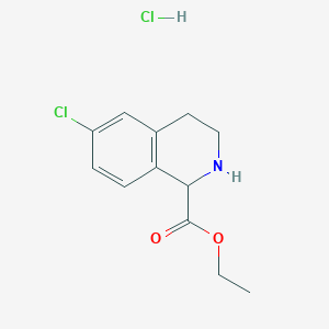 Ethyl 6-Chloro-1,2,3,4-Tetrahydro-Isoquinoline-1-Carboxylate HydrochlorideͼƬ