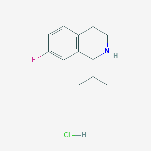 7-Fluoro-1-(propan-2-yl)-1,2,3,4-tetrahydroisoquinoline HydrochlorideͼƬ