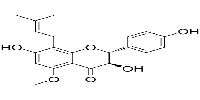 (2R,3R)-3,7-Dihydroxy-2-(4-hydroxyphenyl)-5-methoxy-8-(3-methylbut-2-en-1-yl)chroman-4-oneͼƬ