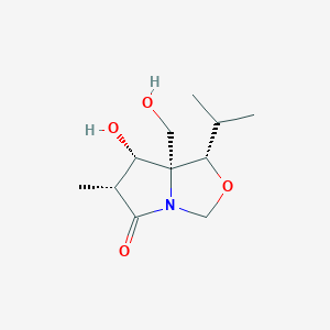 (3R,4S,5R,6S)-1-Aza-4-hydroxy-5-hydroxymethyl-6-isopropyl-3-methyl-7-oxabicycl[3,3,0]octan-2-oneͼƬ