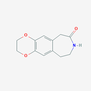 4,7-Dioxa-13-azatricyclo[8,5,0,0,3,8]pentadeca-1,3(8),9-trien-12-oneͼƬ